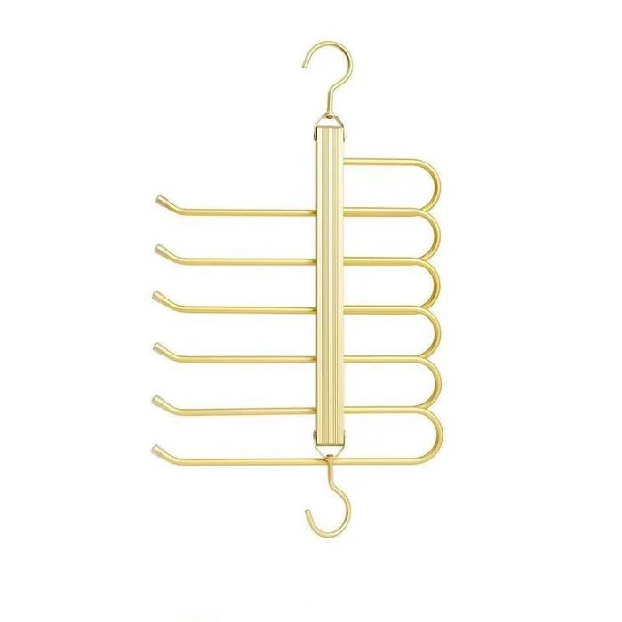 multi layer pants metal hangers gold trouser hangers(001)